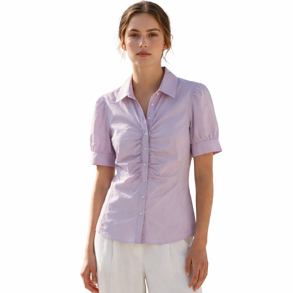 Hugo Boss Light Purple Button-Down Shirt